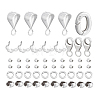 925 Sterling Silver Spring Gate Rings & Tube Bails & Lobster Claw Clasp & Open Jump Rings & Spacer Beads & Crimp Bead Cover FIND-PH0028-32-6