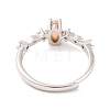 Horse Eye Natural Sunstone Adjustable Rings RJEW-Q817-02P-08-3