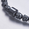 Non-magnetic Synthetic Hematite Mala Beads Necklaces NJEW-K096-04-2