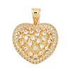 Brass Micro Pave Cubic Zirconia Pendants KK-A241-12G-04-1