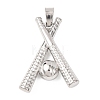 304 Stainless Steel Pendants STAS-D129-15P-1