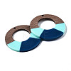 Resin & Walnut Wood Pendants RESI-S389-068A-A03-3