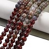 Natural Grey Agate and Indian Agate Beads Strands G-B095-A05-03-2