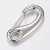 304 Stainless Steel Push Gate Snap Keychain Clasp Findings STAS-K167-02P-E-2