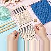 1 Set Rectangle Wooden Wooden Knitting Needle Gauge & Yarn Wrap Guide Board DIY-BC0006-96-3