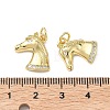 Brass Micro Pave Clear Cubic Zirconia Pendants KK-F930-14G-3
