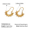 Vintage European Style Sun 304 Stainless Steel Hoop Earrings KG5327-1-2