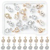 20Pcs 2 Colors Alloy Clear Cubic Zirconia Charms ZIRC-YW0001-38-1