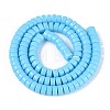 Opaque Solid Color Glass Beads Strands GLAA-N026-3x6mm-15-2