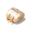 Natural Crazy Agate Brass Pendants KK-E274-01G-10-3