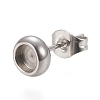 Non-Tarnish 304 Stainless Steel Stud Earring Settings X-STAS-K202-05A-P-2