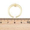 Brass Micro Pave Cubic Zirconia Cuff Rings KK-H093-19G-5