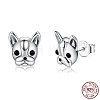 Anti-Tarnish Rhodium Plated 925 Sterling Silver Stud Earrings STER-BB72117-8