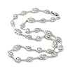 Brass Micro Pave Cubic Zirconia Chain Necklaces  NJEW-L170-11P-01-1