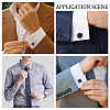 WADORN 6 Pairs 6 Styles Alloy/Iron Cufflinks for Men FIND-WR0010-97-7
