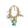 Acrylic Lady Perfume Bottle High Heel and Imitation Pearl Bracelets FS-WGDF0C3-11-1