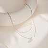 Round Natural Freshwater Pearl Pendant Necklaces NJEW-G153-03P-2