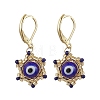 Star of David & Evil Eye Handmade Glass Seed Beads Leverback Earrings EJEW-MZ00389-04-2