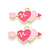 Valentine's Day Alloy Enamel Pendants ENAM-T023-21B-1