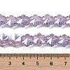 Electroplate Glass Beads Strands EGLA-B011-01A-PL04-4