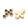304 Stainless Steel & Enamel Pendants STAS-T073-62A-G-2