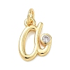 Brass Micro Pave Cubic Zirconia Charms KK-D289-66G-2