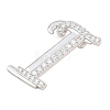 Brass Micro Pave Clear Cubic Zirconia Pendants CU-CBA8481-01P-I-2