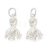 925 Sterling Silver Hollow Pendants STER-P071-01S-1