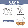 304 Stainless Steel Insect Charm Butterfly Pendants STAS-TAG0001-02P-4