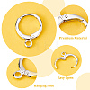 25Pairs Brass Huggie Hoop Earring Findings KK-CN0001-84-3
