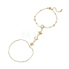 Summer 304 Stainless Steel Crystal Rhinestone Star Link Hand Chain Ring Bracelets for Women SA-CBAAE04-03G-2