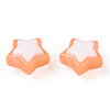 Two Tone Opaque Acrylic Beads SACR-I005-04A-04-2