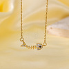 Brass Micro Pave Clear and Black Cubic Zirconia Pendant Necklaces for Women FS-WG014CD-13-1