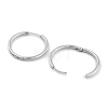 304 Stainless Steel Micro Pave Clear Cubic Zirconia Huggie Hoop Earrings EJEW-C096-01H-P-2