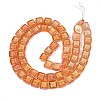 Electroplate Transparent Glass Beads Strands EGLA-N017-03C-2