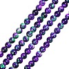 2 Strands Opaque Spray Painted Glass Beads Strands GLAA-SZ0001-50D-6