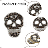 8Pcs 4 Styles Skull Hotfix Rhinestone (Hot Melt Adhesive On The Back) DIY-GF0014-21-7