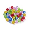 5 Colors Spray Painted & Baking Painted Crackle Glass Beads CCG-X0010-03-8mm-2