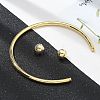 Brass Open Cuff Bangles BJEW-G736-07G-3