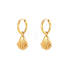 Stainless Steel Shell Shape Dangle Earrings for Women HK0128-1-1