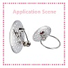 Brass Finger Ring/Brooch Sieve Findings KK-SC0002-65-4