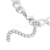 Aluminium Twisted Curb Chains Link Bracelets BJEW-JB11530-02-4