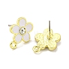 Rack Plating Alloy Stud Earring Finding FIND-C053-08G-04-2
