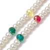 Christmas Glass Pearl Beaded Mobile Straps HJEW-TA00008-2