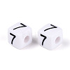 Opaque Acrylic European Large Hole Beads SACR-N020-01B-08-3