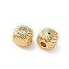 Brass Micro Pave Cubic Zirconia Beads KK-Z136-63G-2