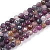 Natural Red Corundum/Ruby and Sapphire Beads Strands X-G-S361-2.5mm-013-1