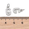 SHEGRACE Brass Micro Pave Clear Cubic Zirconia Pendants XGRQ29396-394P-G-3