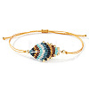 Adjustable Fibre Cord Braided Bracelets FW7700-2-1