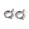 Tarnish Resistant 304 Stainless Steel Smooth Surface Spring Ring Clasps X-STAS-D149-04-1